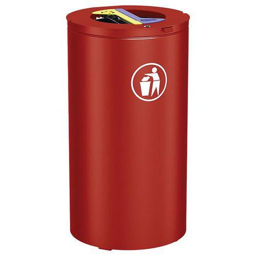 Poubelle Olbia Tri sélectif 2 x 60 L - galva rouge foncé 3004 thumbnail image 1