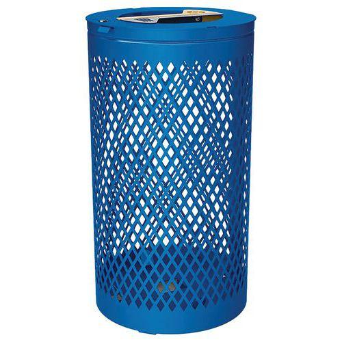 Poubelle Losange Tri sélectif 2 x 60 L - galva bleu 5010 thumbnail image 1