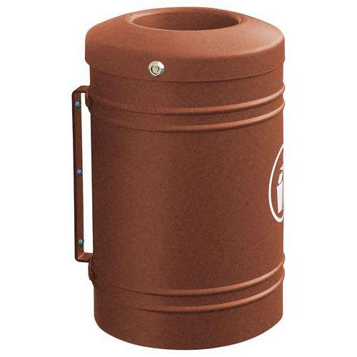 Poubelle Esterel murale 40 L - aspect corten thumbnail image 1