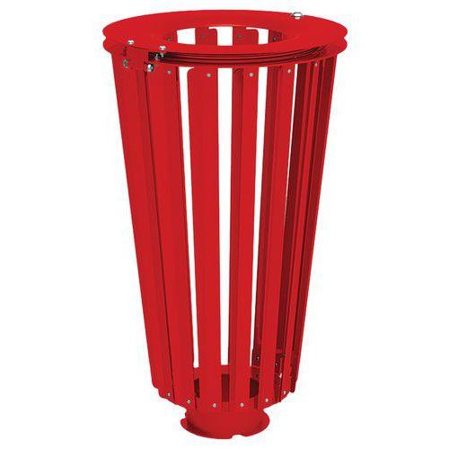 Poubelle Lofoten 80 L acier galva rouge 3020 thumbnail image 1