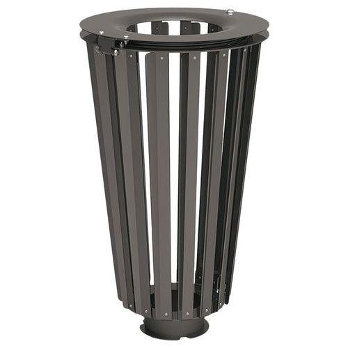 Poubelle Lofoten 80 L acier galva gris Procity thumbnail image 1