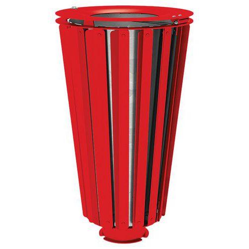 Poubelle Lofoten 80 L acier avec seau galva - rouge 3020 thumbnail image 1