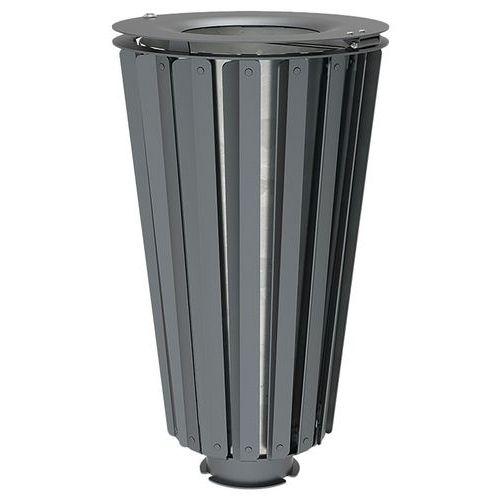 Poubelle Lofoten 80 L acier avec seau galva - gris Procity thumbnail image 1