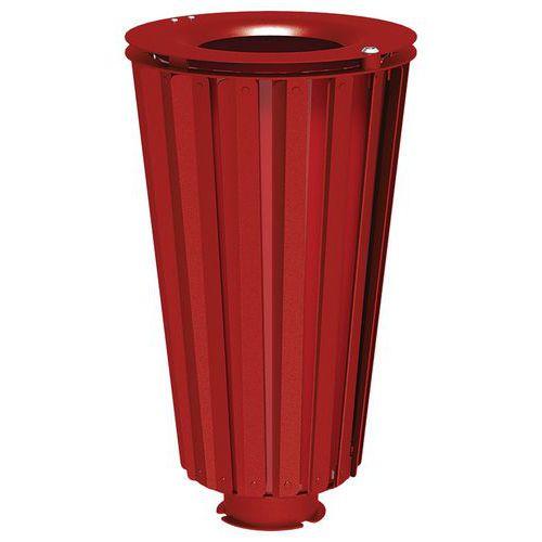 Poubelle Lofoten 80 L acier avec seau peint - rouge foncé 3004 thumbnail image 1