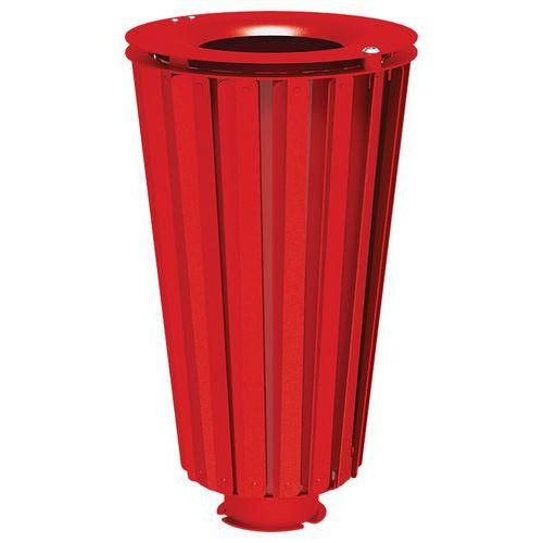 Poubelle Lofoten 80 L acier avec seau peint - rouge 3020 thumbnail image 1