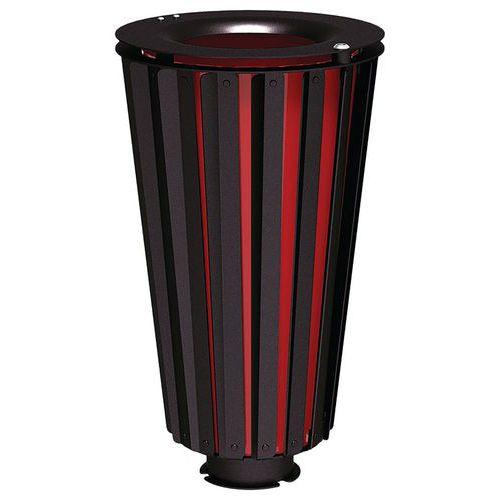 Poubelle Lofoten 80 L acier avec seau peint - noir 9005 thumbnail image 1