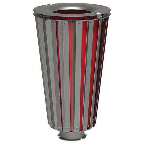 Poubelle Lofoten 80 L acier avec seau peint - gris Procity thumbnail image 1