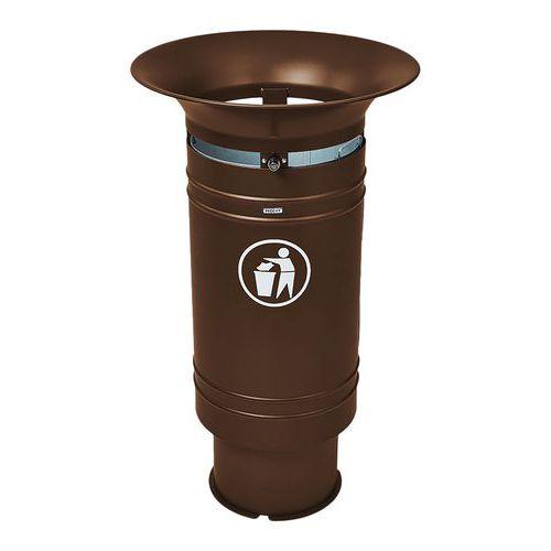 Poubelle Cévennes 60 L avec seau - marron 8017 thumbnail image 1