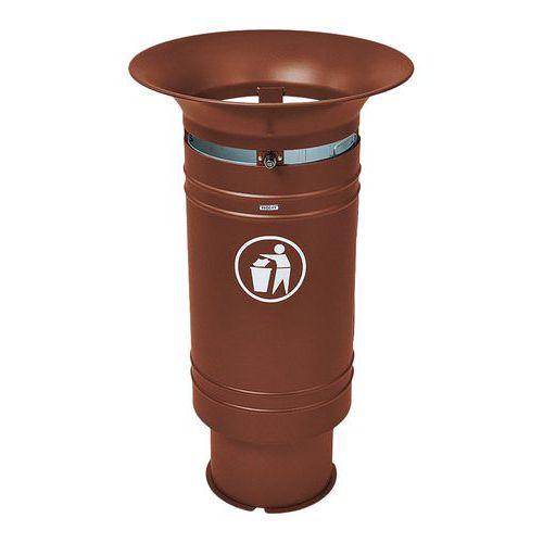 Poubelle Cévennes 60 L avec seau - aspect corten thumbnail image 1