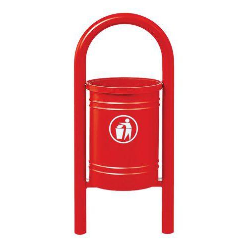 Poubelle Vercors 40 L avec seau - zinc rouge 3020 thumbnail image 1