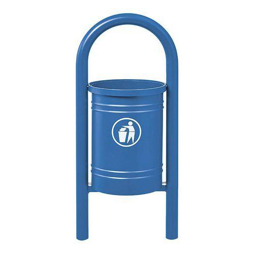 Poubelle Vercors 40 L avec seau - zinc bleu 5010 thumbnail image 1