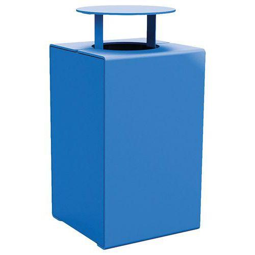 Poubelle Kub 120 L acier avec couvercle - bleu 5010 thumbnail image 1