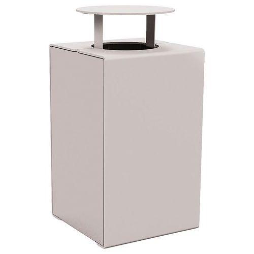 Poubelle Kub 120 L acier avec couvercle - gris 7044 thumbnail image 1