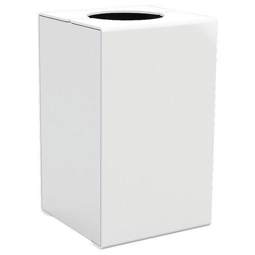 Poubelle Kub 120 L acier - blanc 9010 thumbnail image 1