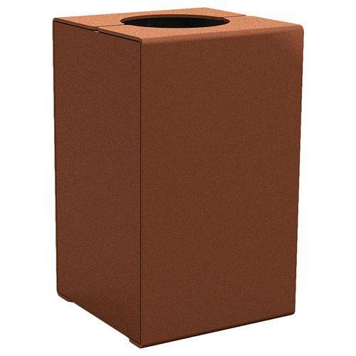Poubelle Kub 120 L acier - aspect corten thumbnail image 1