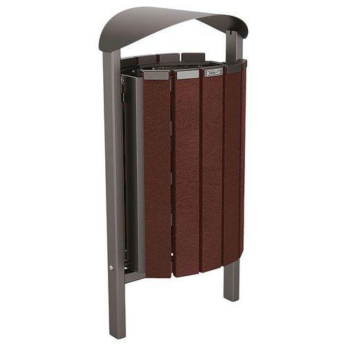 Poubelle Silaos 50L acier/plastique recyclé scellt marron/gris Procity thumbnail image 1