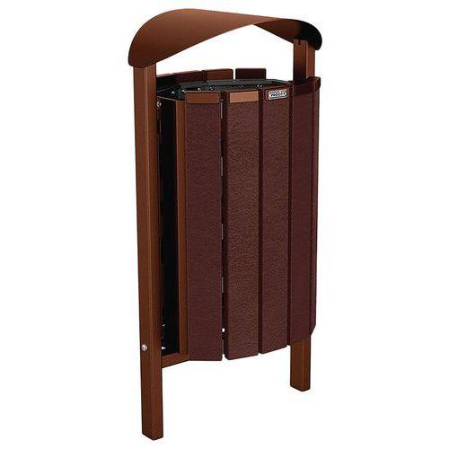 Poubelle Silaos 50L acier/plastique recyclé scelt marron/aspect corten thumbnail image 1