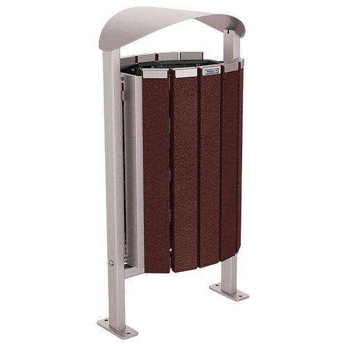 Poubelle Silaos 50L acier/plastique recyclé platines marron/gris 7044 thumbnail image 1