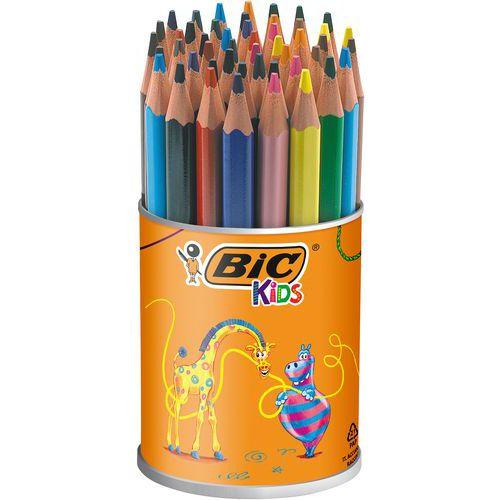 Illustration de : Pot 48 crayons de couleurs - Bic