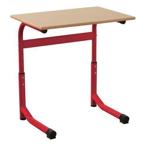Table Forum plateau stratifié hêtre chants  alaisés 70x50 réglable 3000 rouge thumbnail image 1