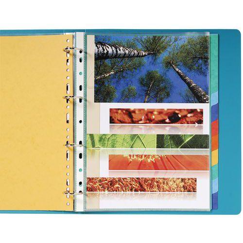 Illustration de : Intercalaires avec onglets neutres carte lustrée 225G