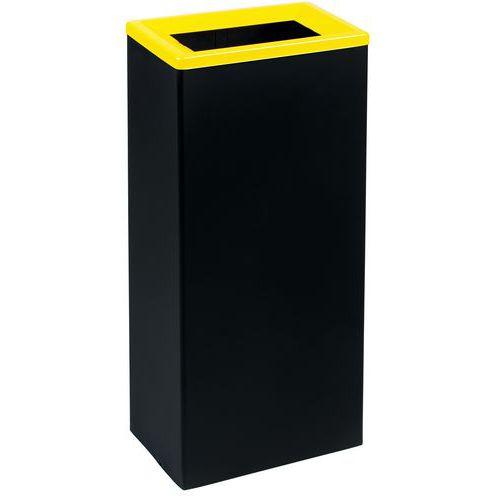 Poubelle tri selectif noir/jaune 42l thumbnail image 1