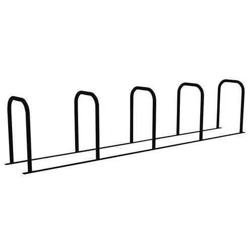 Borne vélos en U reliée 5U peinte noir profond thumbnail image 1