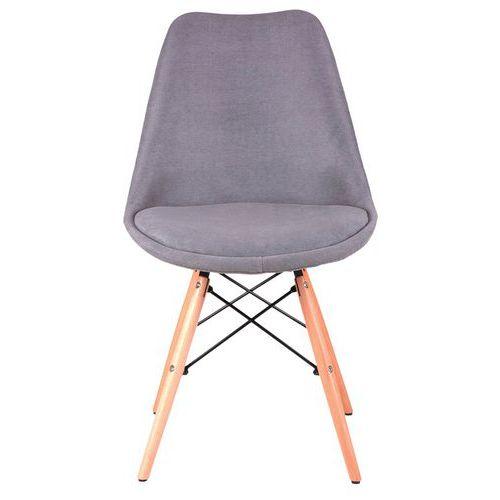 Illustration de : Lot de 4 chaises Lindy pieds bois naturel  Somcasa