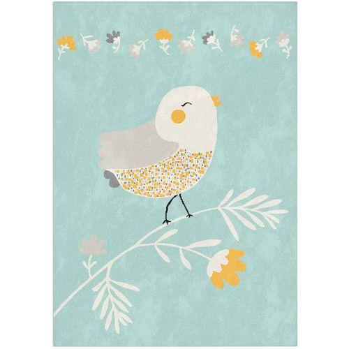 Tapis oiseau 120x170 cm - Bleu clair thumbnail image 1