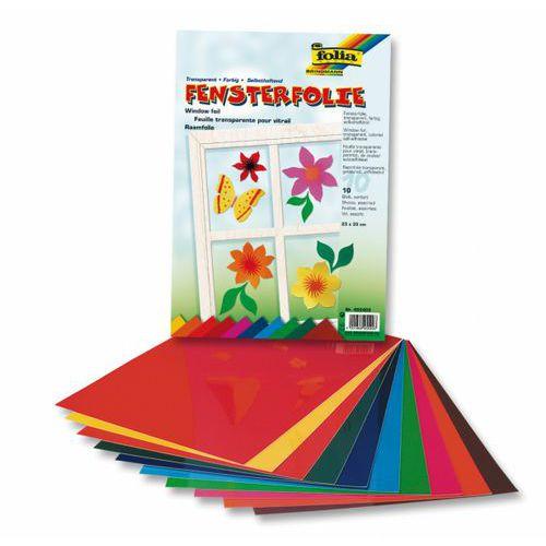Illustration de : Assortiment 10 feuilles vitrophanie 25 x 33 cm - Folia