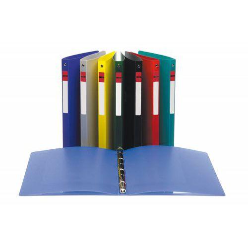 Classeur cahier A4 polypropylène épais,4 anneaux diam: 15mm dos: 20 mm. Couleurs assorties thumbnail image 1