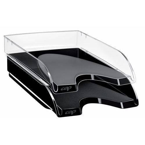 Illustration de : Corbeille à courrier à la couleur pleine superposable 35x26x6 cm - CEP