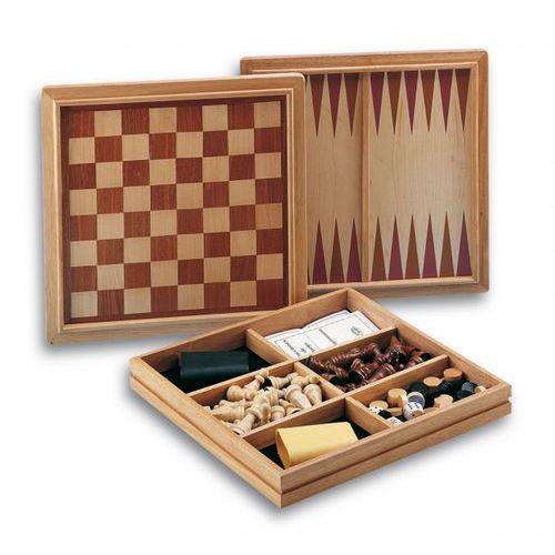 Illustration de : Coffret bois '3 jeux en 1'