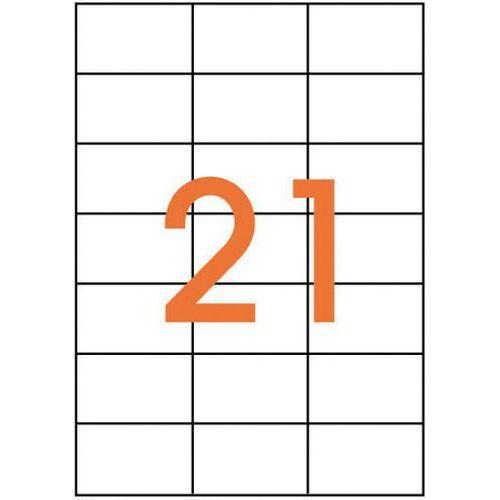 Illustration de : Boîte 2100 étiquettes adhésives 70 x 42,4 mm - Apli