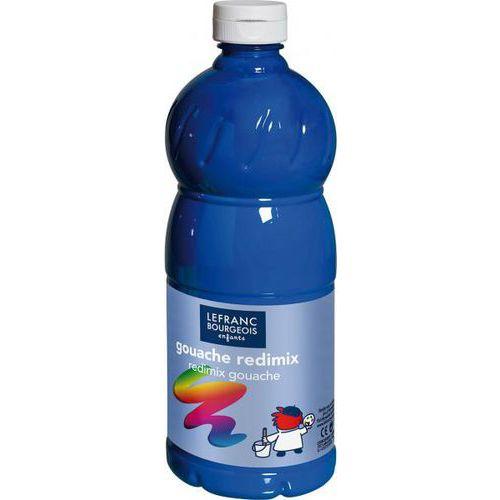 Flacon 1 litre gouache redimix lefranc bourgeois - bleu primaire (cyan) thumbnail image 1