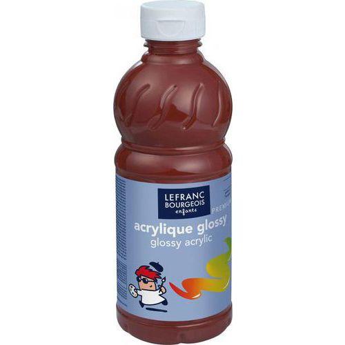 Flacon 500 ml, couleurs acryliques glossy lefranc & bourgeois - terre de sienne brûlée thumbnail image 1