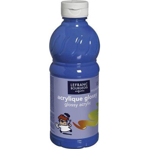 Flacon 500 ml, couleurs acryliques glossy lefranc & bourgeois - bleu primaire thumbnail image 1