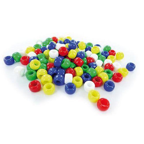 Illustration de : Sachet 1000 perles plastique opaques gros trous ø 9 mm - Innspiro