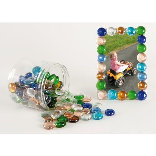 Illustration de : Boîte 680g pastilles de verre irisées