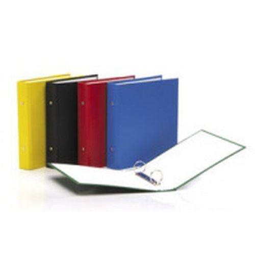 Classeur 17x22 cm rigide collé rembordé, couverture plastique, 2 anneaux diam: 30mm dos: 40mm - Jaune thumbnail image 1