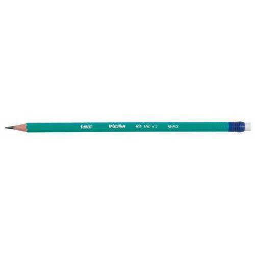 Etui de 12 crayons noirs HB Evolution 655 bout gomme thumbnail image 1