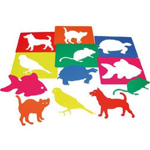 Valisette 6 pochoirs - les animaux familiers thumbnail image 1