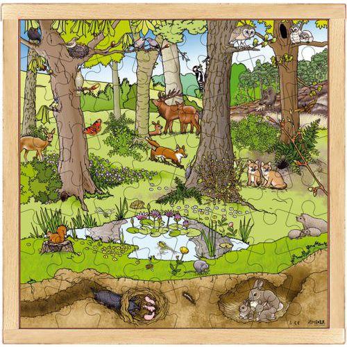 Illustration de : Puzzle forêt au printemps - Rolf