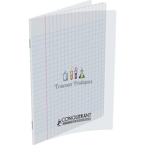 Illustration de : Cahier tp piqûre polypropylène 24x32 cm 90g 96 pages - Conquerant