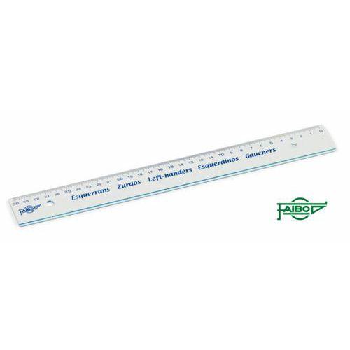 Illustration de : Règle cristal antitache spécial gaucher 30 cm - Faibo
