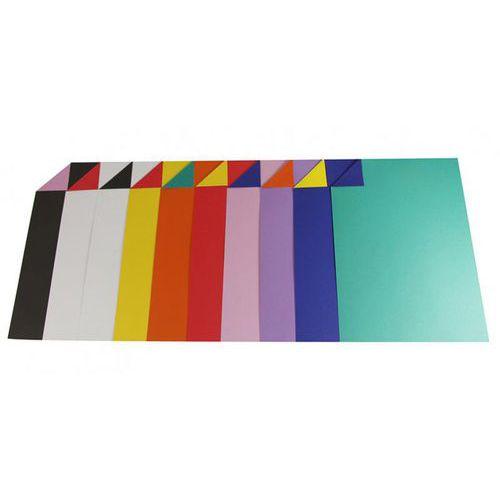 Paquet 100 feuilles cartoline bicolore A4 teintes assorties thumbnail image 1