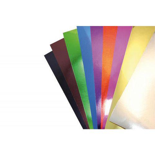 Illustration de : Paquet 10 feuilles carton miroir 255g 35 x 50 cm - Clairefontaine