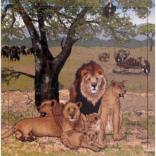Illustration de : Puzzle lions - 49 pièces - Rolf