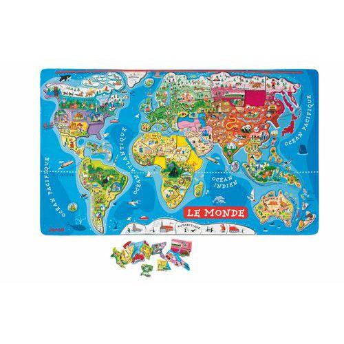 Illustration de : Puzzle monde magnétique - Janod