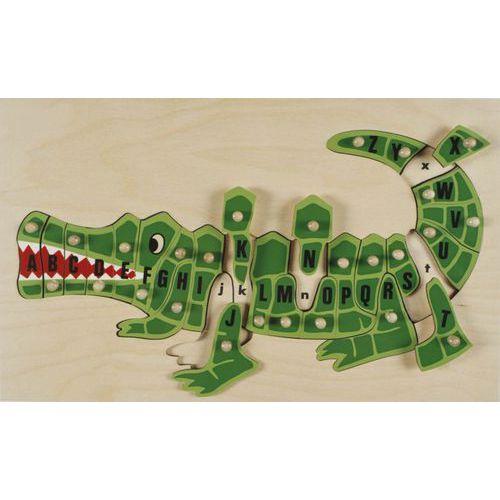 Illustration de : Puzzle croco alphabet